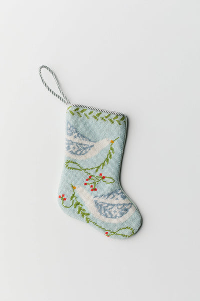Bauble Stocking-Peace on Earth-Blue