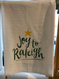 Joy to Raleigh Flour Sack Tea Towel