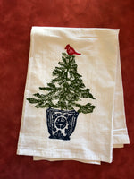 Spruce Fir with Cardinal Tea Towel