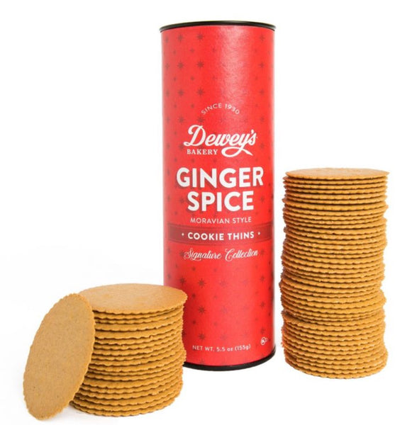 Dewey's Ginger Spice Moravian Cookies - large tube 5.5 oz