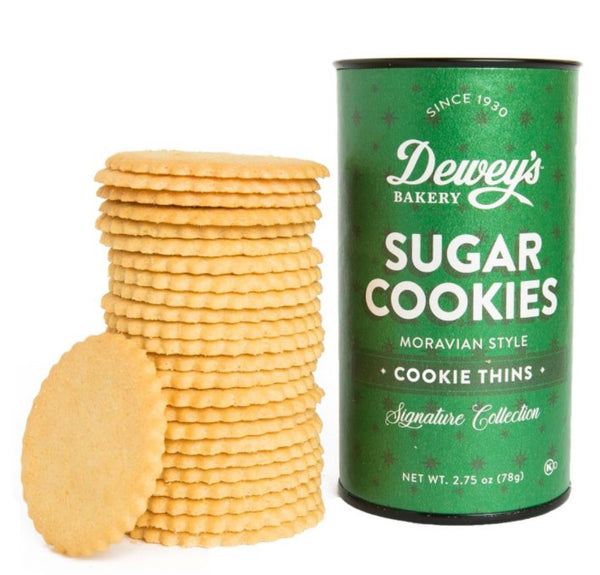 Dewey's Sugar Moravian Cookies - small tube 3 oz