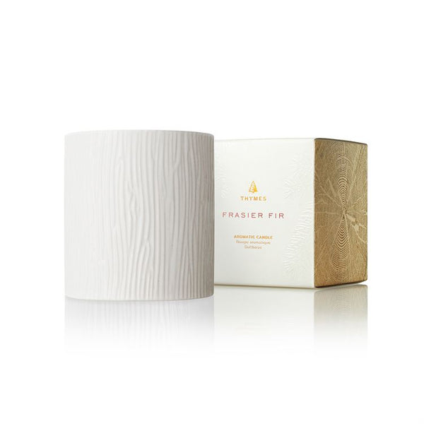 Frasier Fir Gilded Ceramic Poured Candle, Medium