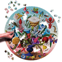 Crazy Bug Bouquet 500 Piece Round Jigsaw Puzzle